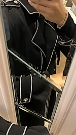 Kristal Taş detaylı Trençkot 8 düğmeli ön sipariş