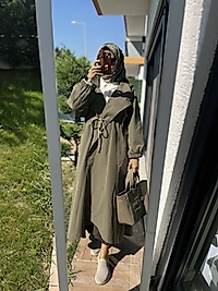 Tasarım Trençkot Haki