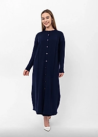 Merserize Hırka Lacivert