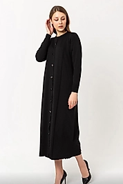 Merserize Hırka Siyah