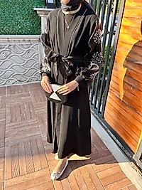 İncili Organze Abaya