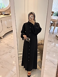 Krep Gömlek Elbise (Pardesü-Ferace)