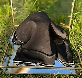 Kristal Abiye Şal ( siyah)