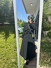 Siyah Trenç Ön Sipariş